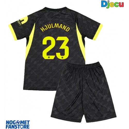 Atletico Madrid Morten Hjulmand #23 Gostujuci Dres za djecu 2026-27 Kratak Rukav (+ Kratke hlače)